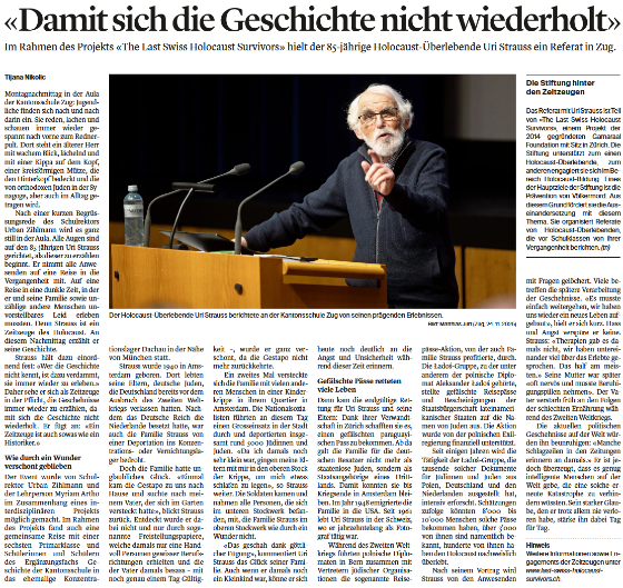 Damit sich die Geschichte nicht wiederholt