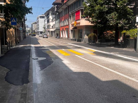 Neugasse Zug Belagsarbeiten