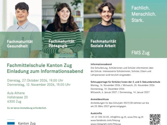 Inserat der Informationsabendete 2026