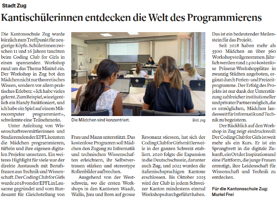 Kantischülerinnen entdecken das Programmieren