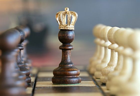 Schach Bauer mit Krone