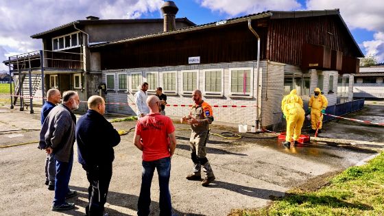 Informationen an die Besucher der Einsatzübung