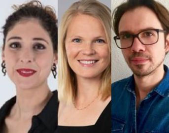 Liliane Zürcher (FG Deutsch) und Kerstin Wirz-​Burkard (Leiterin FG Deutsch) sowie Claudio Giglio (Leiter FG Mathematik)