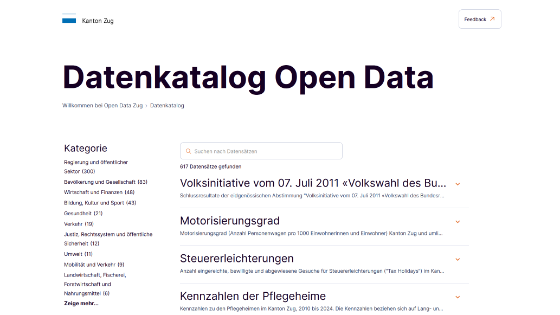 Startseite Datenkatalog