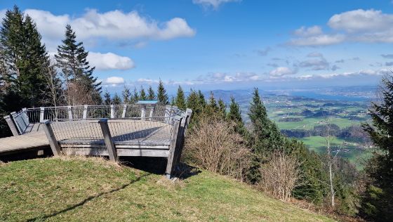 Bild 2: Aussichtsplattform Bellevue, Gottschalkenberg, Menzingen (Foto: Amt für Wald und Wild)
