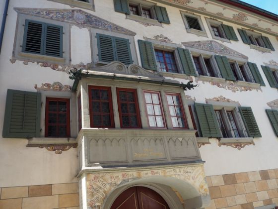 Bemalte Fassade der Münz
