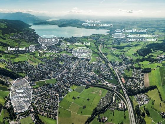 Gewerbeareale im Kanton Zug
