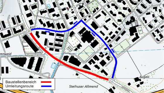 Lageplan Knonauerstrasse Steinhausen