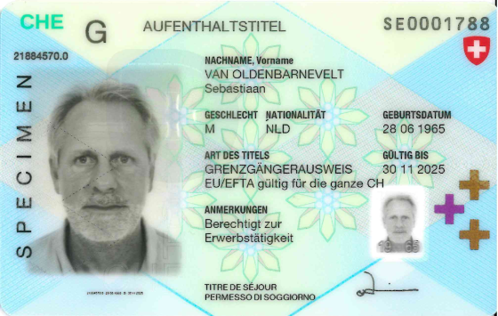 Aufenthaltstitel, Ausweis G EU/EFTA-Staatsangehörige