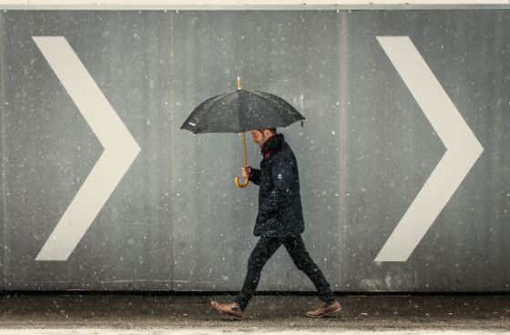 Im Regen