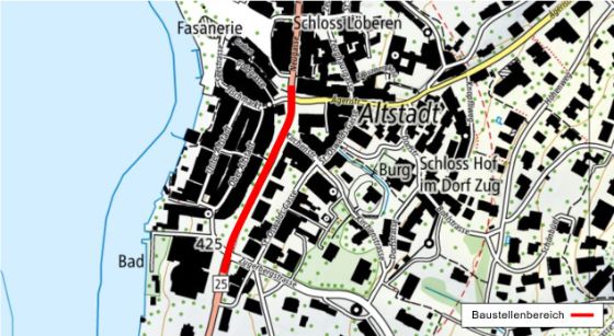 Übersichtsplan Grabenstrasse Zug