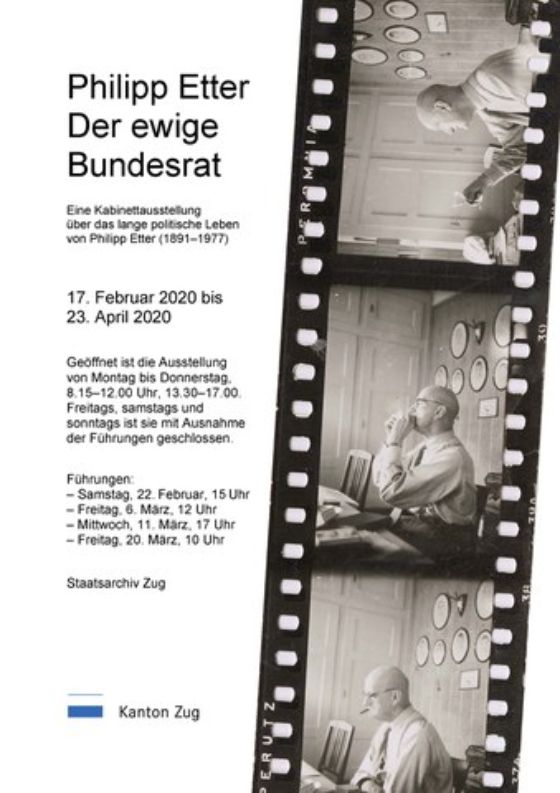 Ausstellung über den Zuger Bundeserat Philipp Etter
