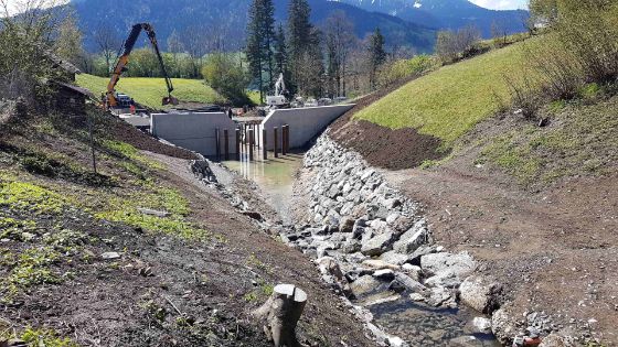 Bild einer Schutzmassnahme: Geschiebesammler Lutisbach, Ober- und Unterägeri (Quelle: belop gmbh & Schubiger AG Obwalden)