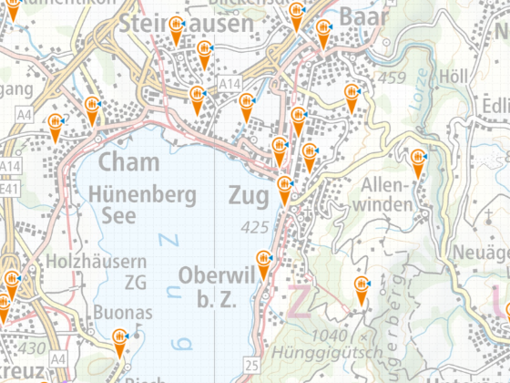 Übersicht Notfalltreffpunkte Kanton Zug