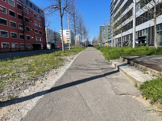 Trottoir Nordstrasse Zug