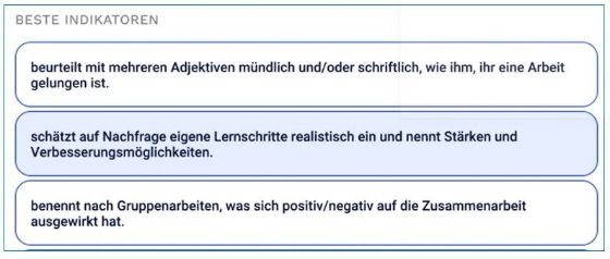 Abbildung 10: Festgehaltene Stärken eine Kindes
