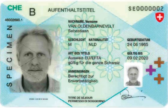Aufenthaltstitel, Ausweis B EU/EFTA