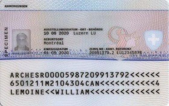 Aufenthaltstitel, Rückseite Ausweis B für Drittstaatsangehörige