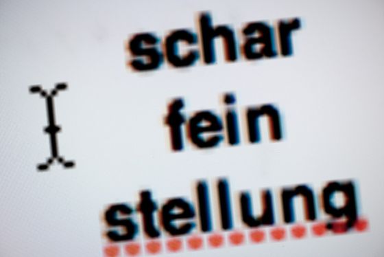 Orthografie - Scharfeinstellung