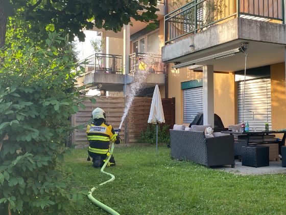 Gasgrill in Flammen