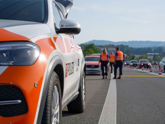 Bild der Kontrollstelle auf der Autobahn A4