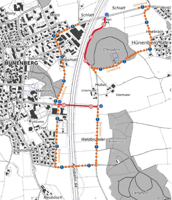 Lageplan Hünenberg