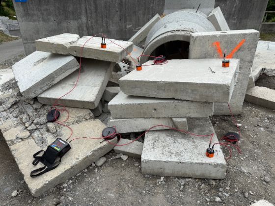 Grundaufbau Delsar Life Detector mit vier Sensoren